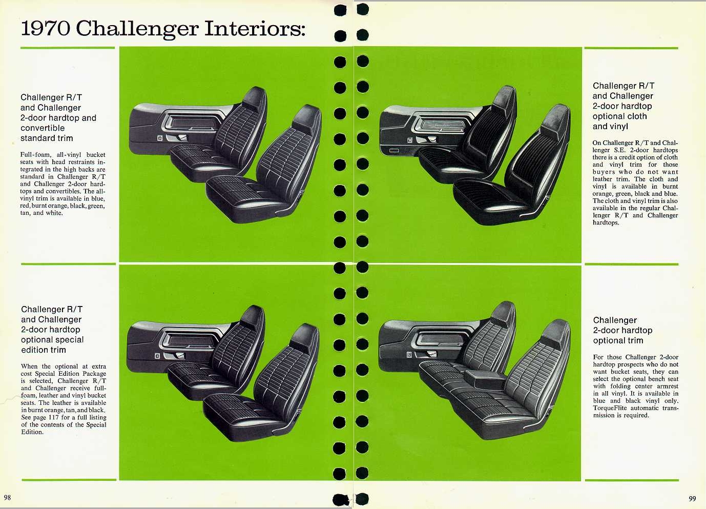 1970 Dodge Challenger Lineup Brochure Page 13